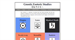 Desktop Screenshot of gnosticesotericstudies.org